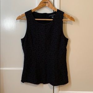 Banana Republic black lace tank with zipper
